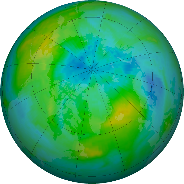 Arctic ozone map for 27 September 1979